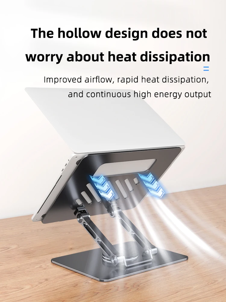 Great Roc 360 rotating laptop stand fit for up to 15.6 inch notebook desktop  computer holder riser stand laptop foldable riser