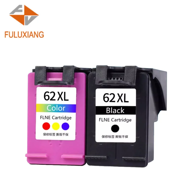 FULUXIANG Compatible 62XL 62 XL Color Inkjet Ink Cartridge for HP ENVY 5660 7640 5540 7640 8000 Printer