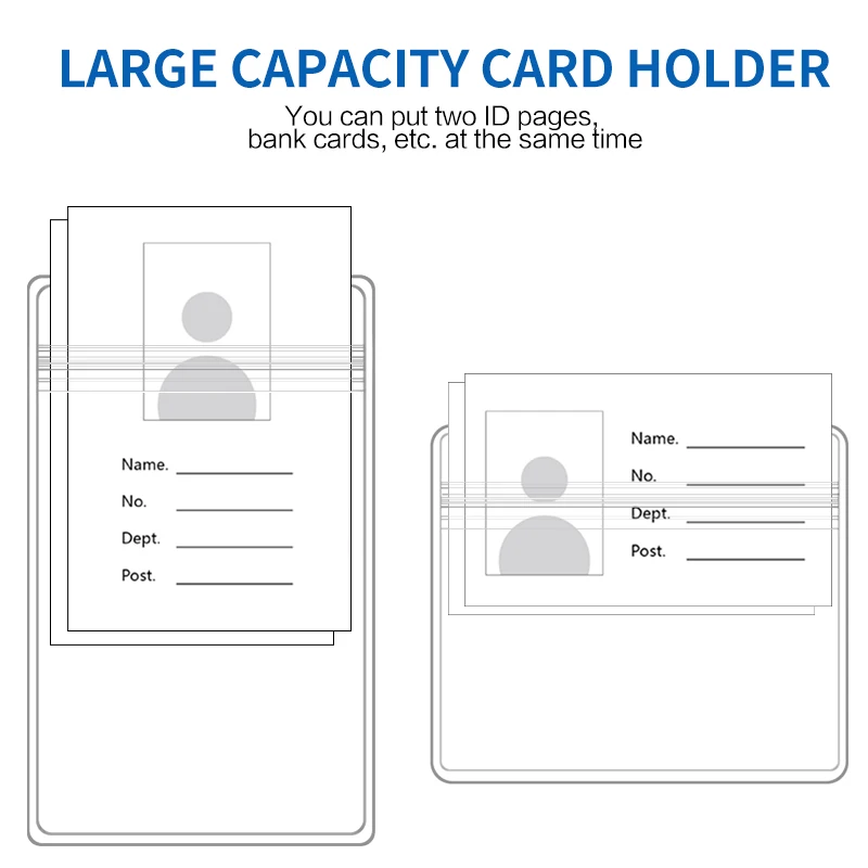Transparent PVC Polyester & ABS Waterproof Card & Name Badge Holder Sleeve Accessory Product Type Badge Holder & Accessories