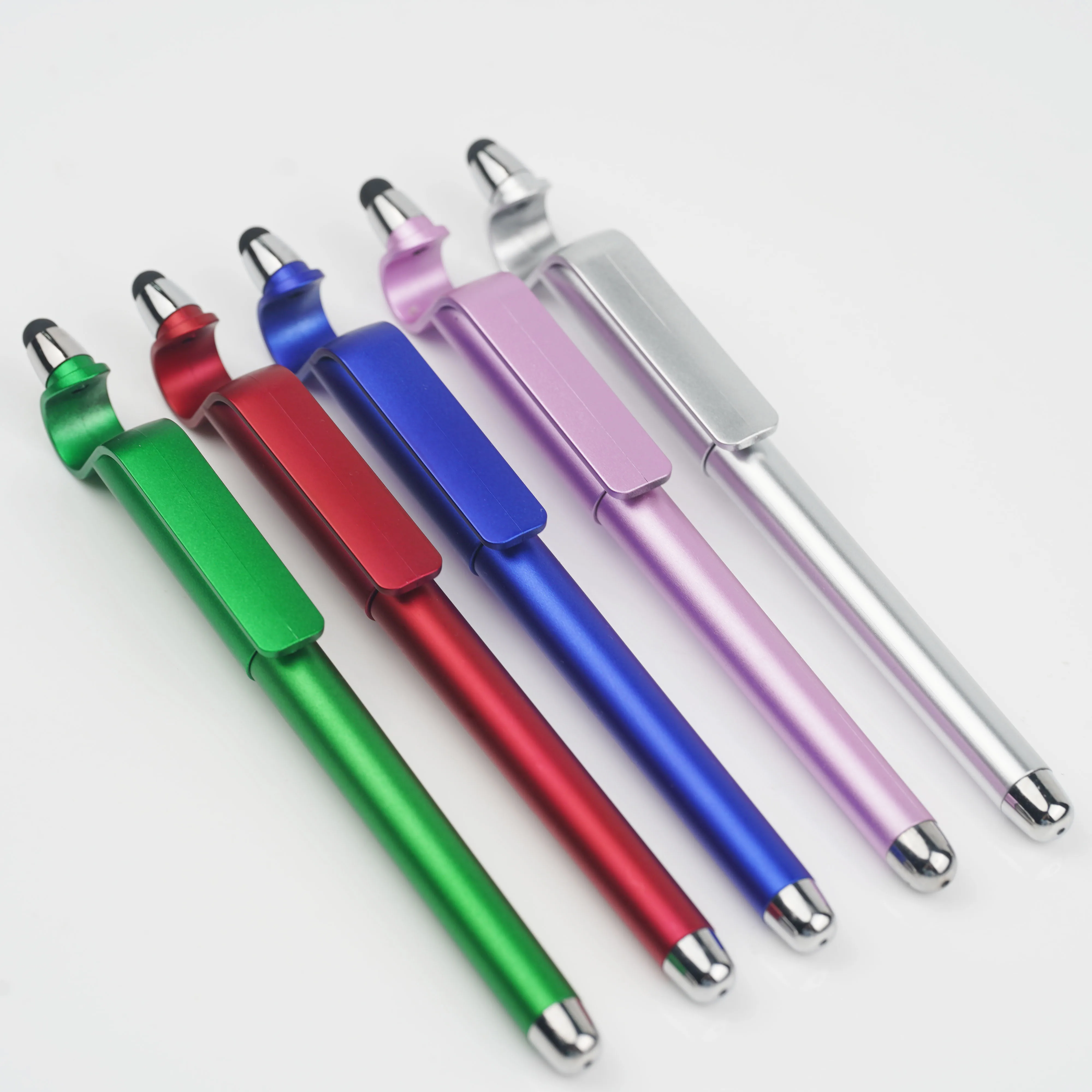 Promotional Advertising Custom Pens Stylus Touch Pen with Phone Holder