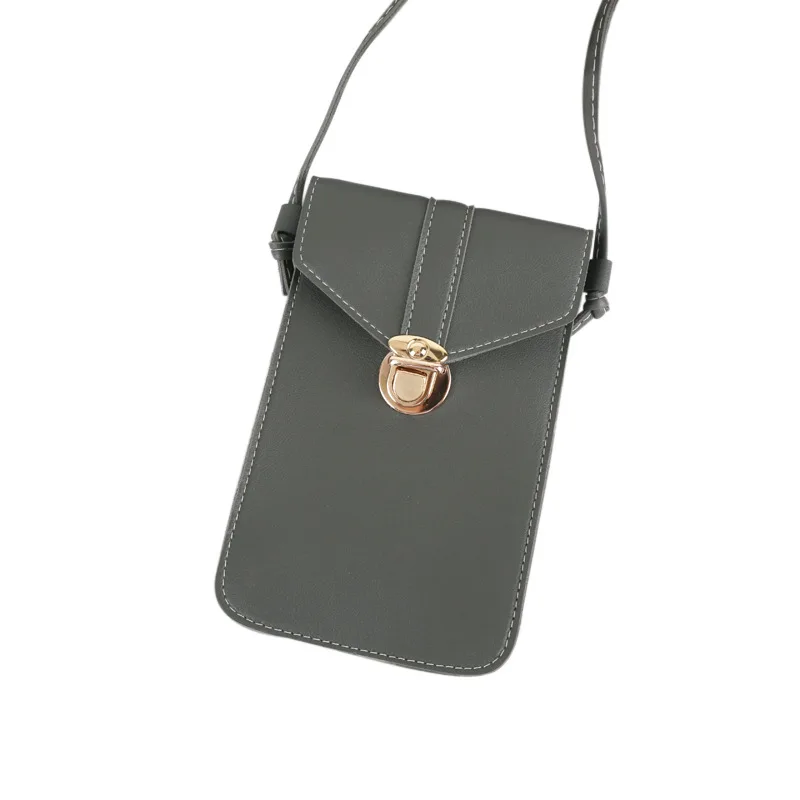 Lightweight touchable PU leather change bag mobile phone bags fits most smartphones