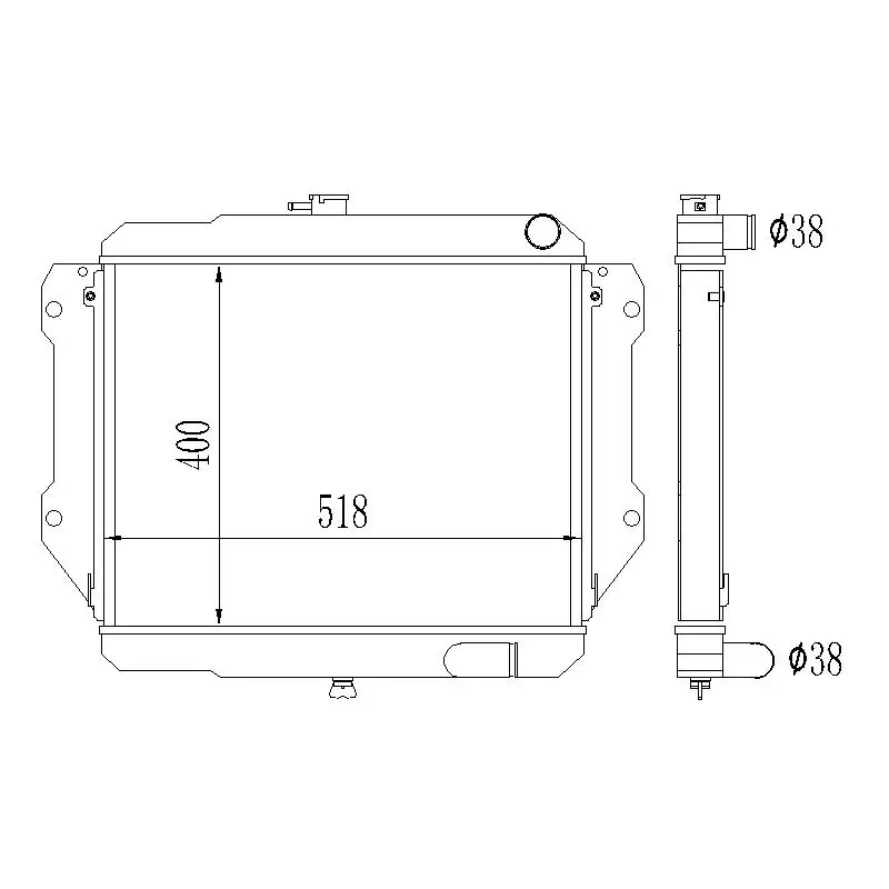Cooling  Radiator For  Daihatsu Fourtrak Rocky  Hardtop, Wagon  Pickup-Diesel 1984-1998