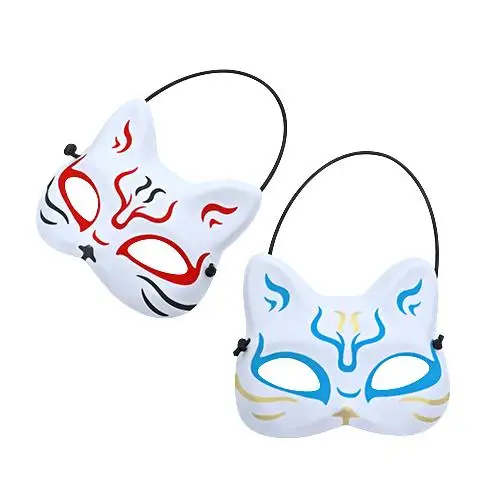 Party-mask Black Girl Sale Child Masquerade White Trade Halloween Plastic Fox Cosplay Scary Japanese Party Face Cat Mask