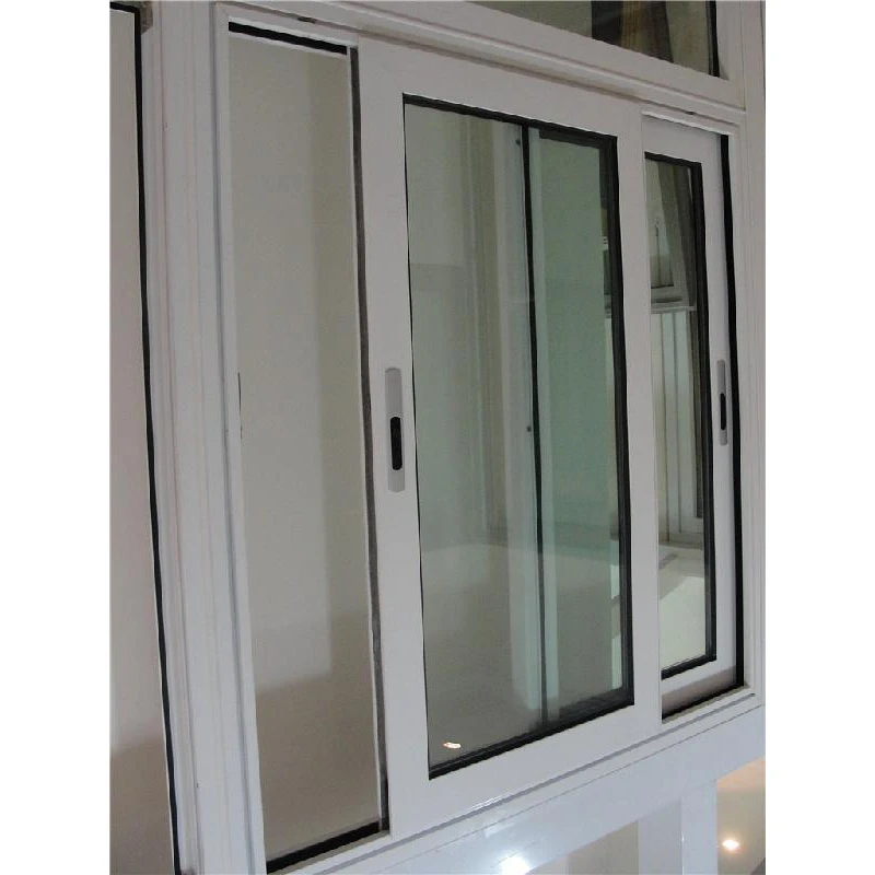 Pvc Windows Double Glaze Slide Window With Roller Shutter
