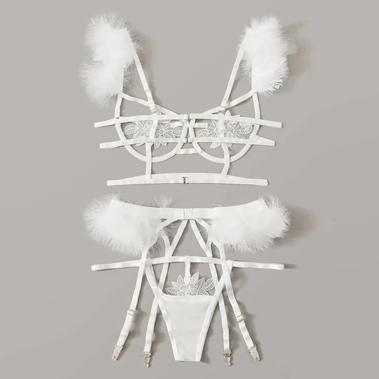 MYC-033 Best sell Garter And Stockings Spring Transparent Plus Size Sexy 3 pics set Sexy Garter  Lace Lingerie for Women