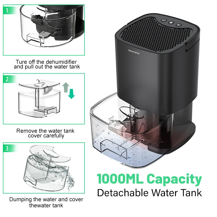 Portable Small 1L air Dehumidifier Home Smart Mini Machine