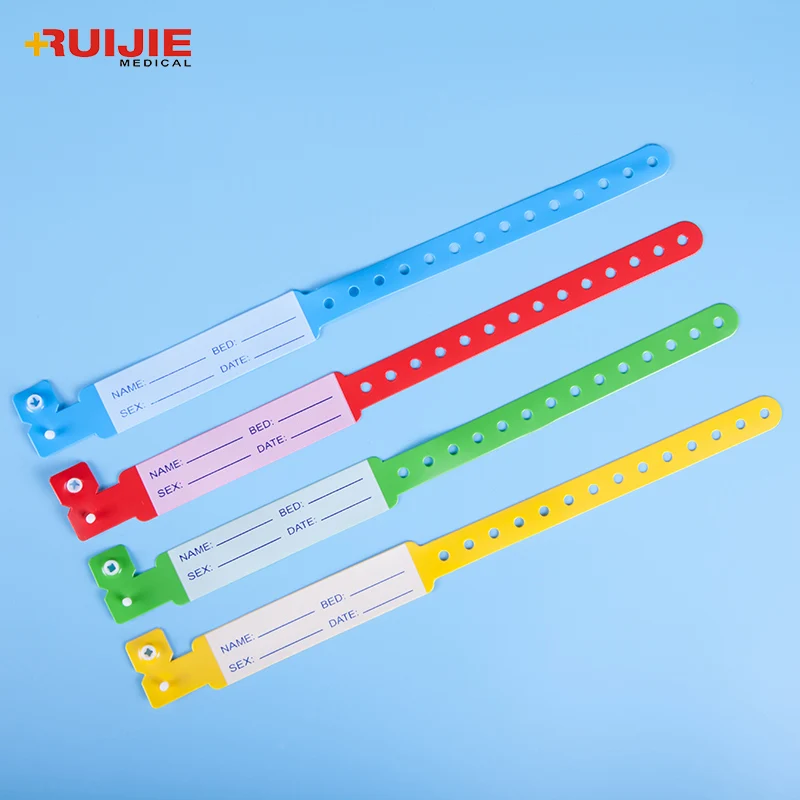 Cheap Custom Adults Kids Hospital Patient Id Disposable Plastic Medical Bracelets