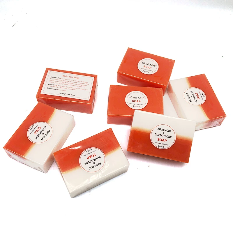 Manufacturing private label natural handmade skin lightening soap papaya kojie san kojic acid soap whitening