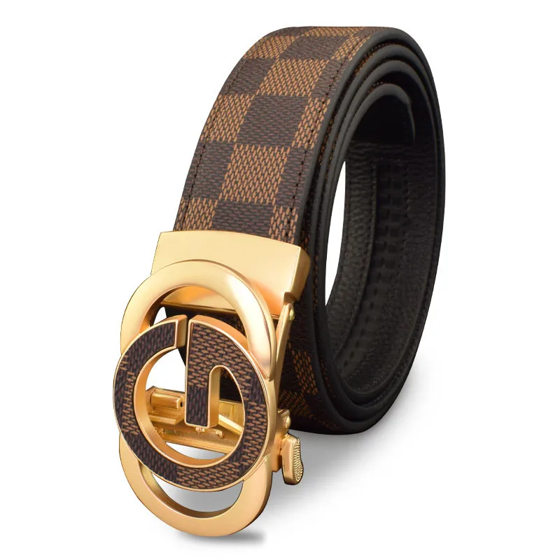 Wholesale Custom Fashion Lxurury Automatic Buckle Belt Business Men Genuine Leather Belts