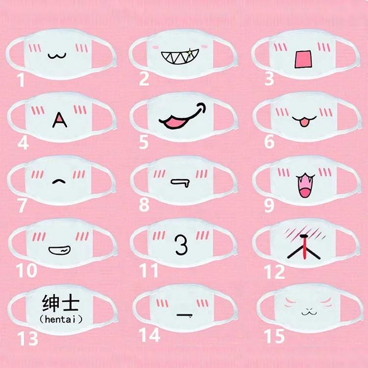 Personality Custom Thermal transfer Printed Blank White Dustproof anti-wind party facial decorated shield