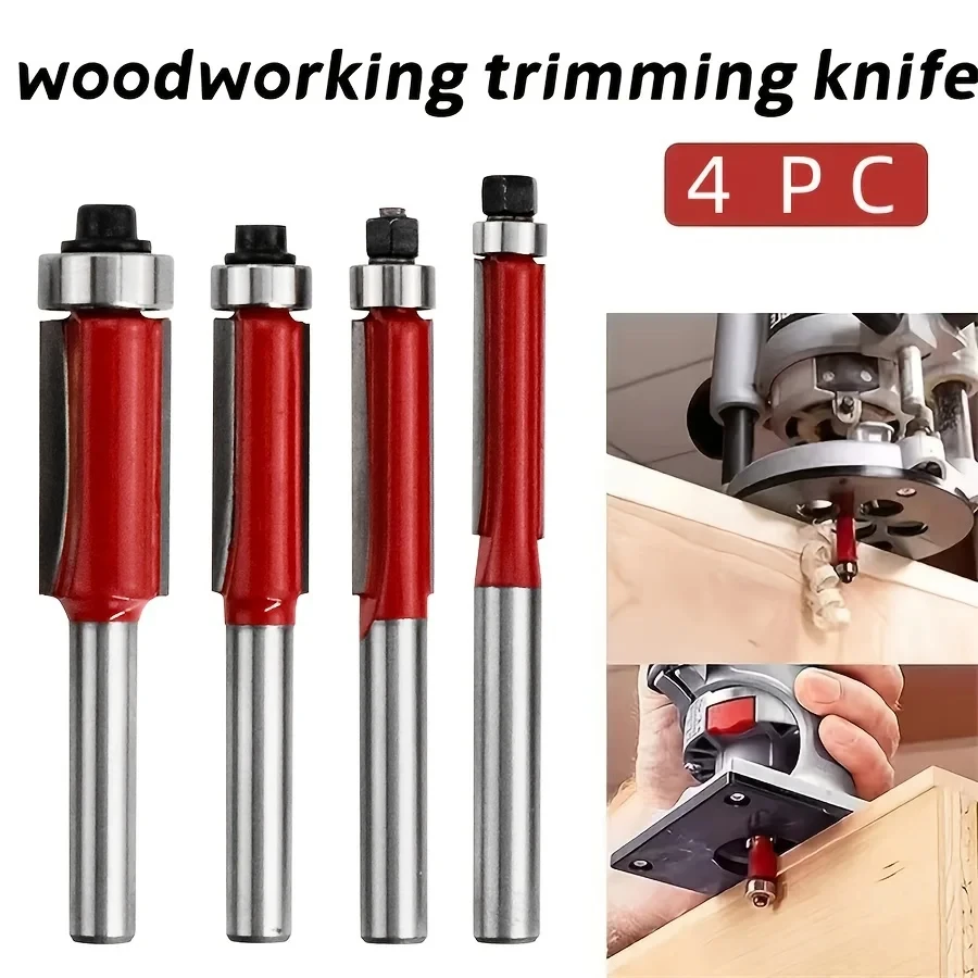 Woodworking trimming knife Professional Flush Trim Router Bit Set - Woodworking Bearing Trimming Knives For Maximum Precision