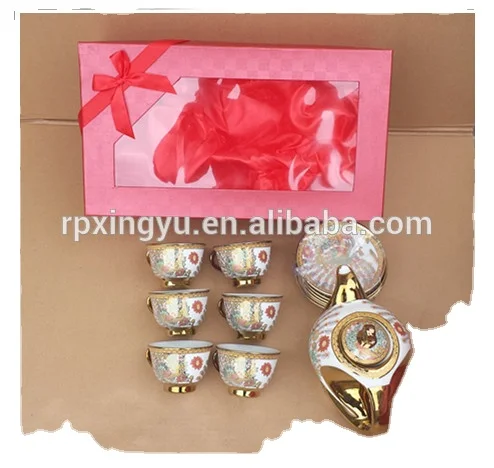 tea cup and saucer wholesale, gold plate supplier, porcelain tea set