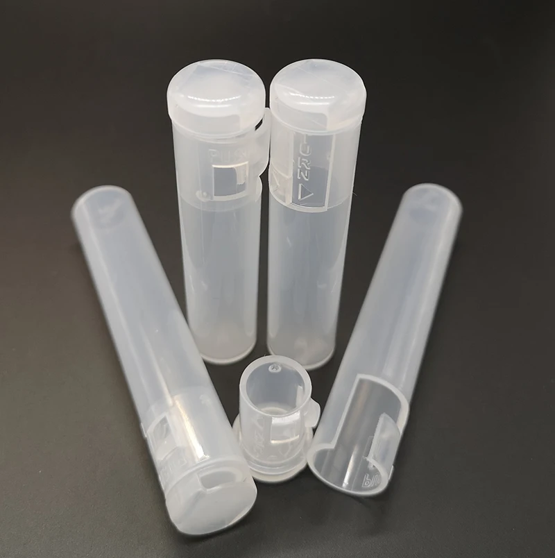 
CR Clear Packaging Tube Free Design Stickers Customized Label Cartridges Preroll Joint Packing Tube 
