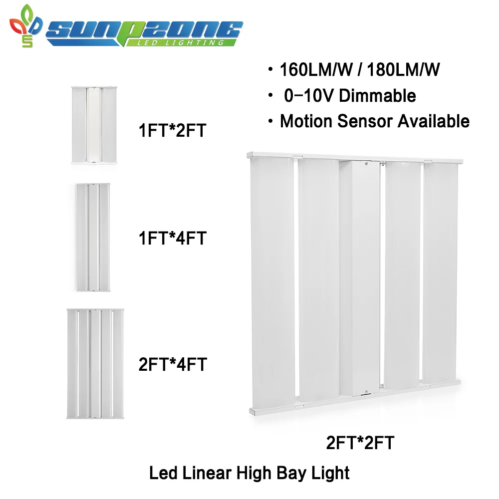 5 years warranty Industrial Dimmable 300w Linear High Bay Light for Warehouse Garage