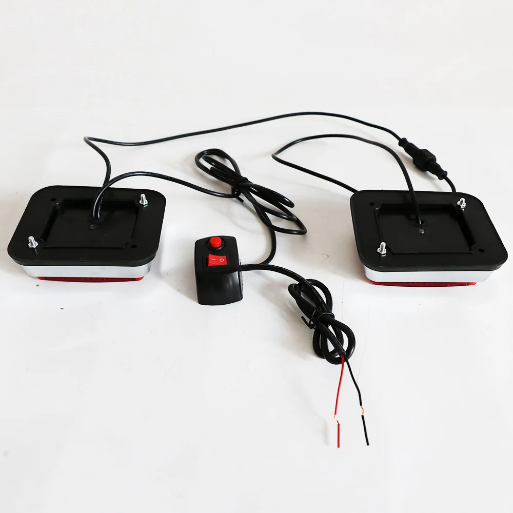 High Brightness Square Warning Flashing Lights For Car Truck Surface Mounted Strobe Side   Marker Amber LED Ambulance light Red