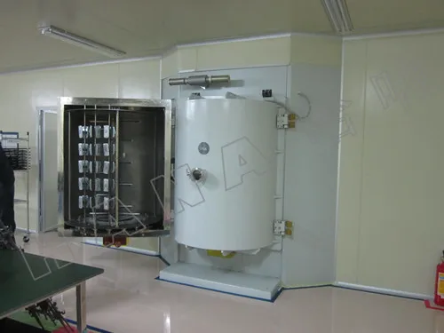 Cosmetic plastic packing vacuum metallizing machine plasma PVD chrome vacuum coating machine UV spray painting line