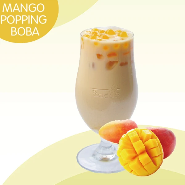 Factory Wholesale BODUO Yummy 3KG Fruit Flavored Boba Pop Mango Popping for Tapioca Milk Tea