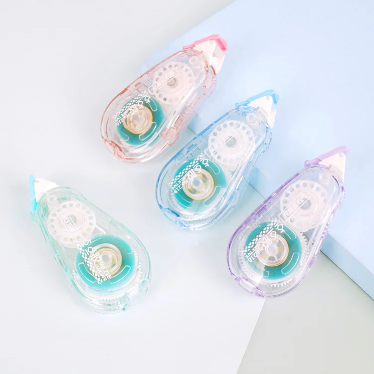 Customized Glue Tape Office and Student 8mm*8m Portable Erasable Dot Glue Refillable Transparent Body Double-sided Adhesive Tape