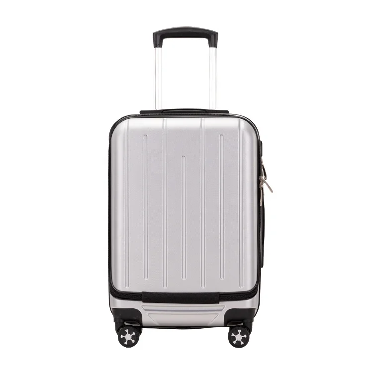 
Best selling custom ABS+PC trolley case suitcase front opening double open Luggage 