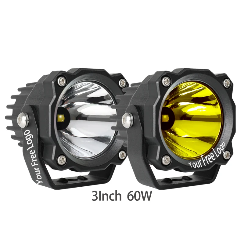 Wholesale 3 inch Led Light 30W 320M Backlight Led Pods, Offroad 4x4 Truck White Yellow Dual Color Mini Led Fog Driving Light