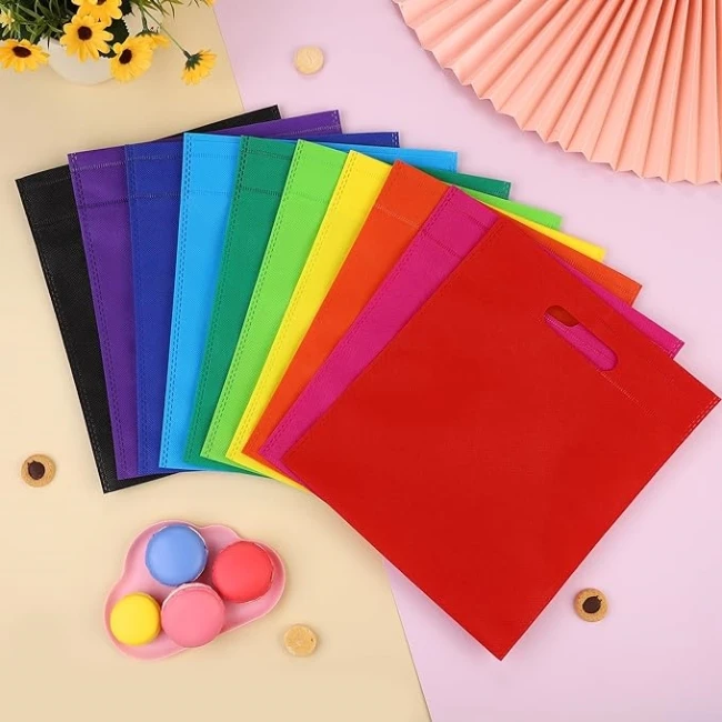 Eco Friendly Biodegradable Custom Die Cut Bag Polypropylene Die Cut Bag Non Woven Die Cut Bag Non Woven Fabric Shopping Packing