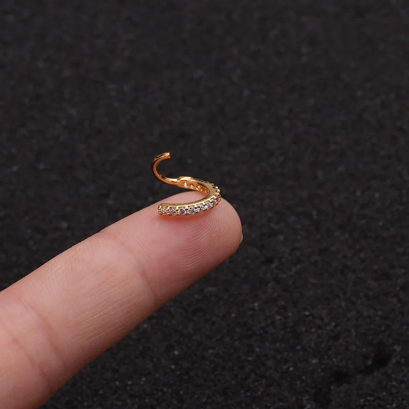 Jachon нос кольцо из нержавеющей стали ювелирное изделие для тела CZ кристалл серьги-кольца пирсинг ювелирные изделия серьги девочек
