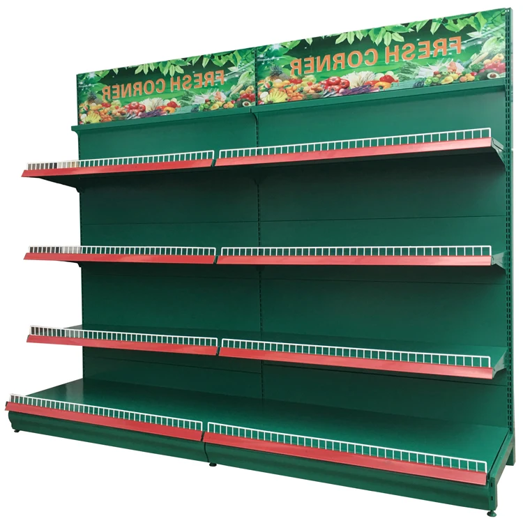 Gondola Stainless 5 Layer Vegetable Fruit Rack Shelves for Retail Store Racking