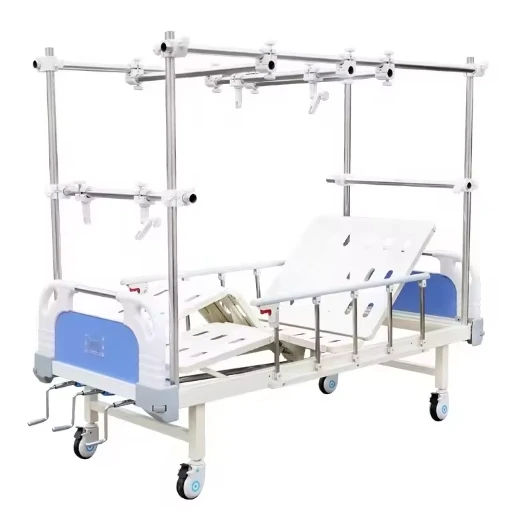 High quality medical furniture Orthopedic grade care bed with two functions manual lifting orthopedic traction bed