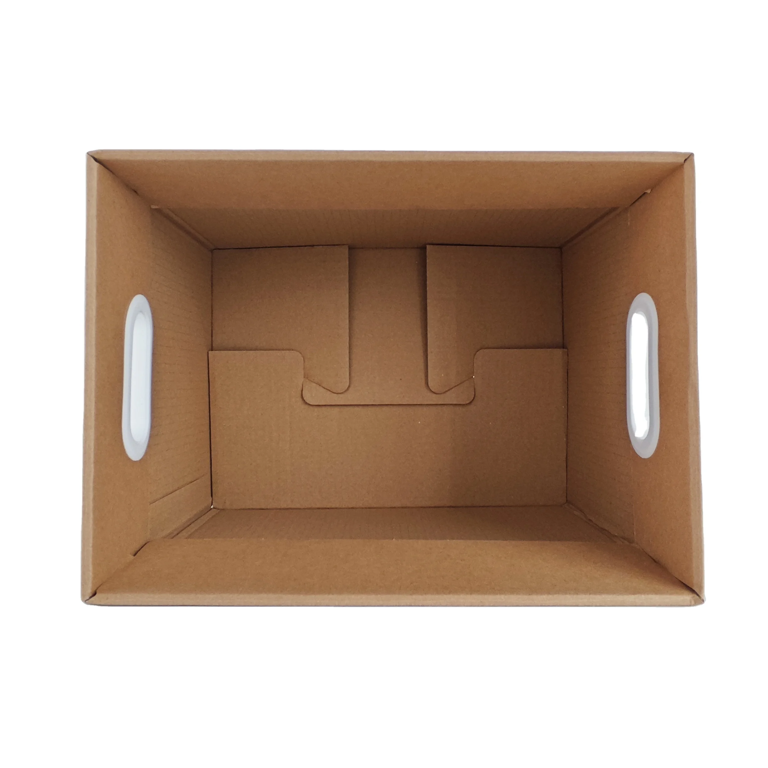 High Quality Customize Size Thickened Kraft Paper Collapsible Carton Storage Boxes for File Archive With Lid