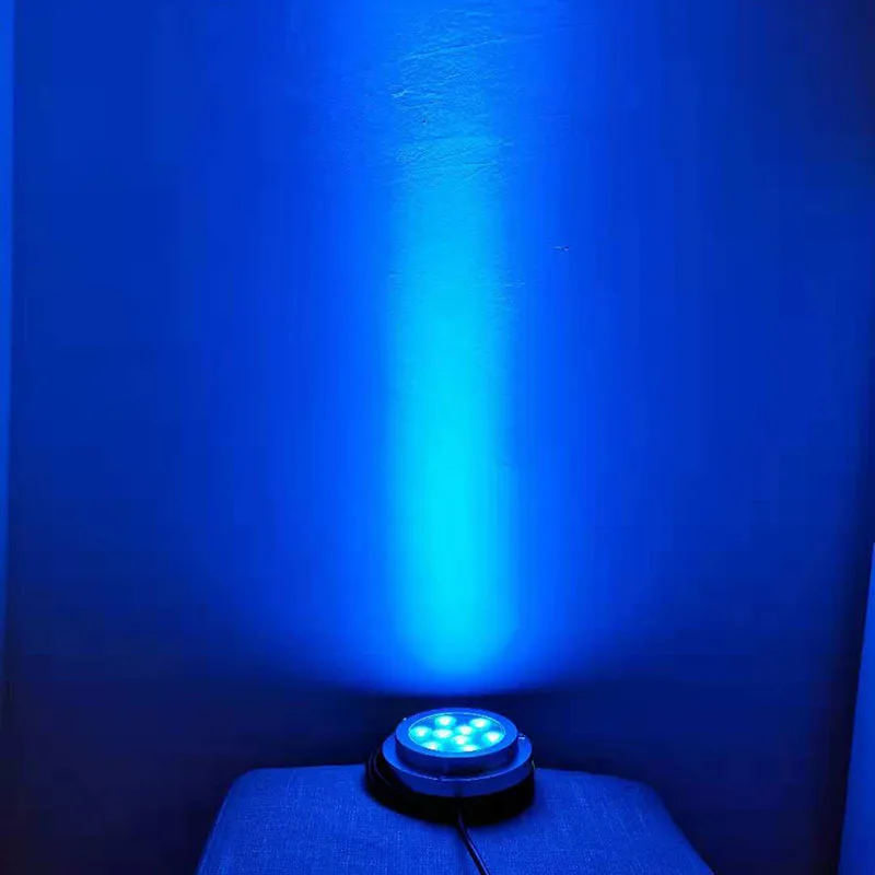 IP68 Round Flush Mounting Stainless Steel RGB Thru Hull Marine Underwater LED Light 12V For Boats Ship