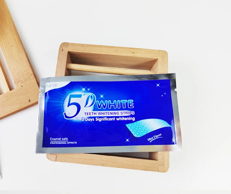 High effective Daily Organic Teeth Whitening 3D Gel Strip Refreshing Dental Strips Organic Teeth Whitening Strips For Oral Care