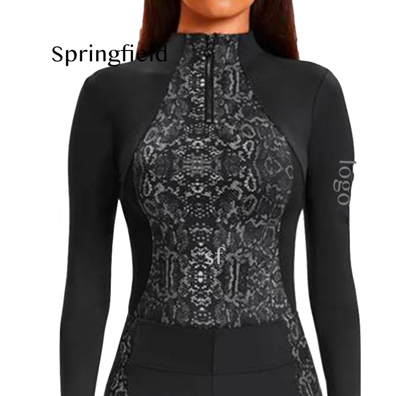 SF Equestrian  Baselayer Snake Animal Printing Sublimation  Horse Riding Matching Tracksuit AntiUV Tops Shirt Legging Set