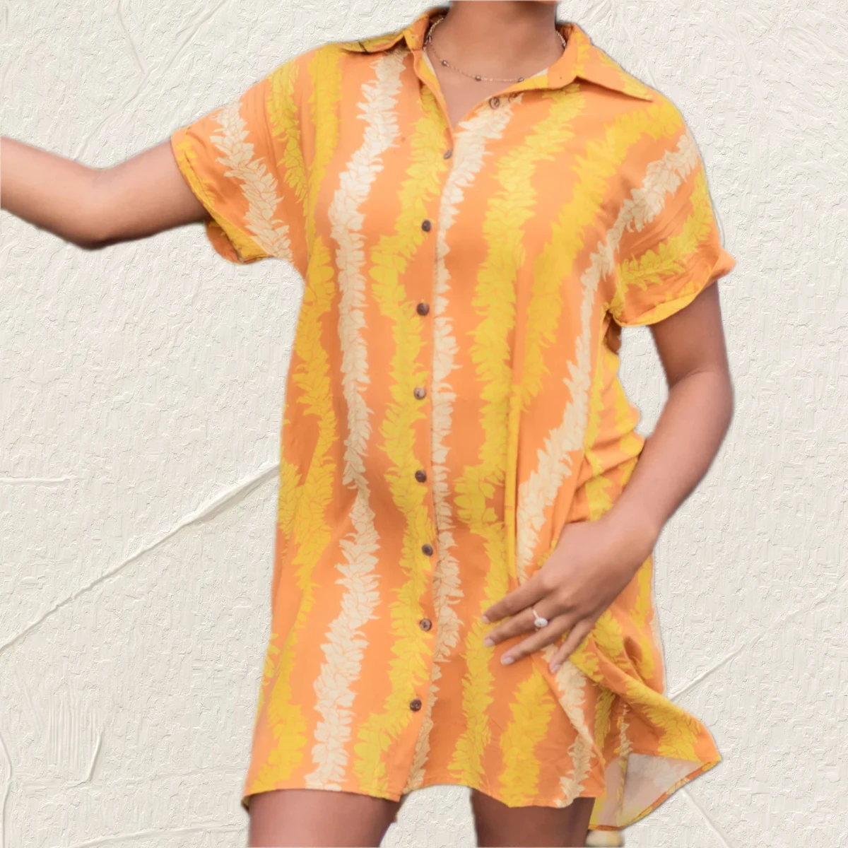 Custom Aloha Woman tropical  Plumeria  design  100% rayon  shirt dress digital  lady summer casual shirt beach dress