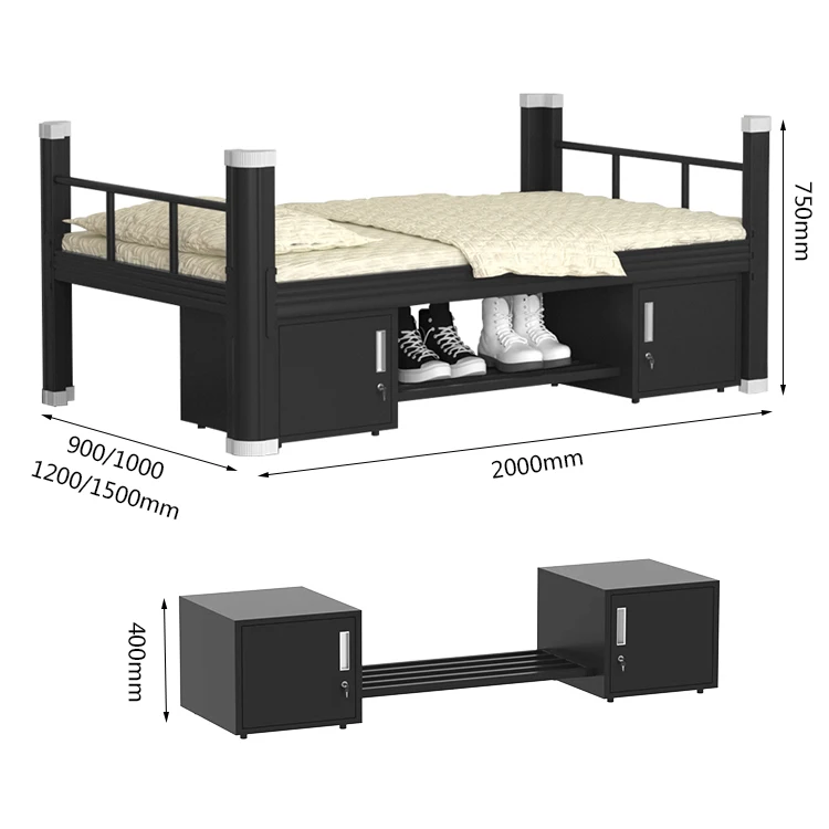 Wholesale Price Steel Bed Metal Bunk Beds With Iron Adulto Metal Opbergruimte Metal Bunk Beds