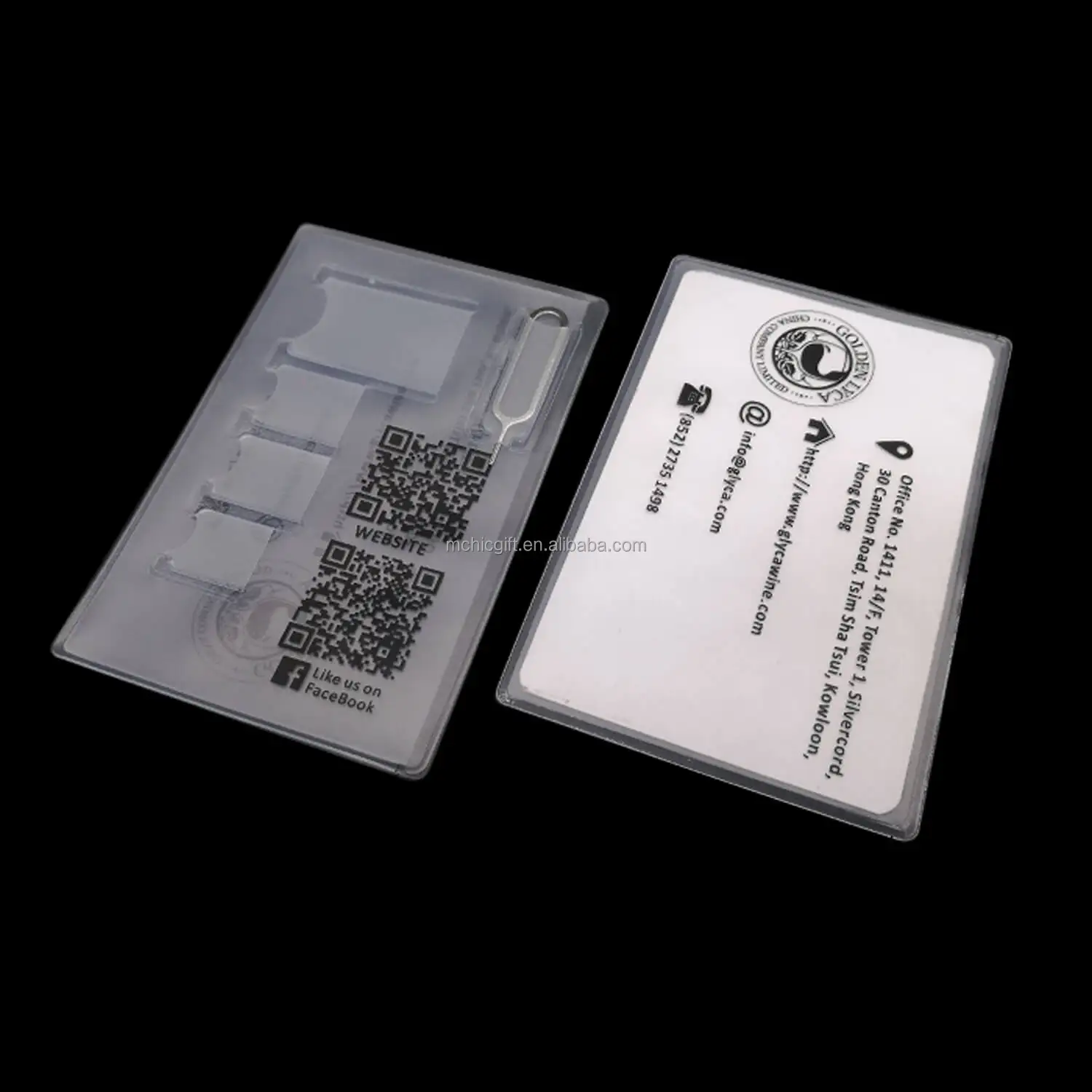 Factory Plastic Nano Sim Card Holder Gift Custom Holder Card Sim for Business Card Holder PVC SIM Cardholder