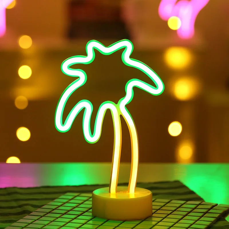 Home Decor Coconut Tree Neon night lamp led table lamp modern atmosphere led neon lights