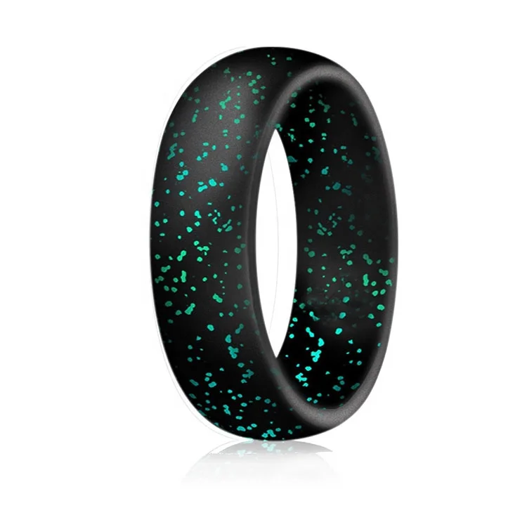 Fashionable Medical Grade Hot Wife Rainbow Silicone Wedding Ring