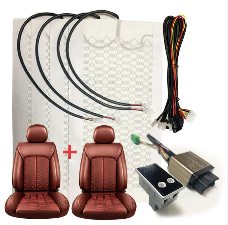 Universal 5 Speed Digital Display Square Switch setting Carbon fiber car seat heater