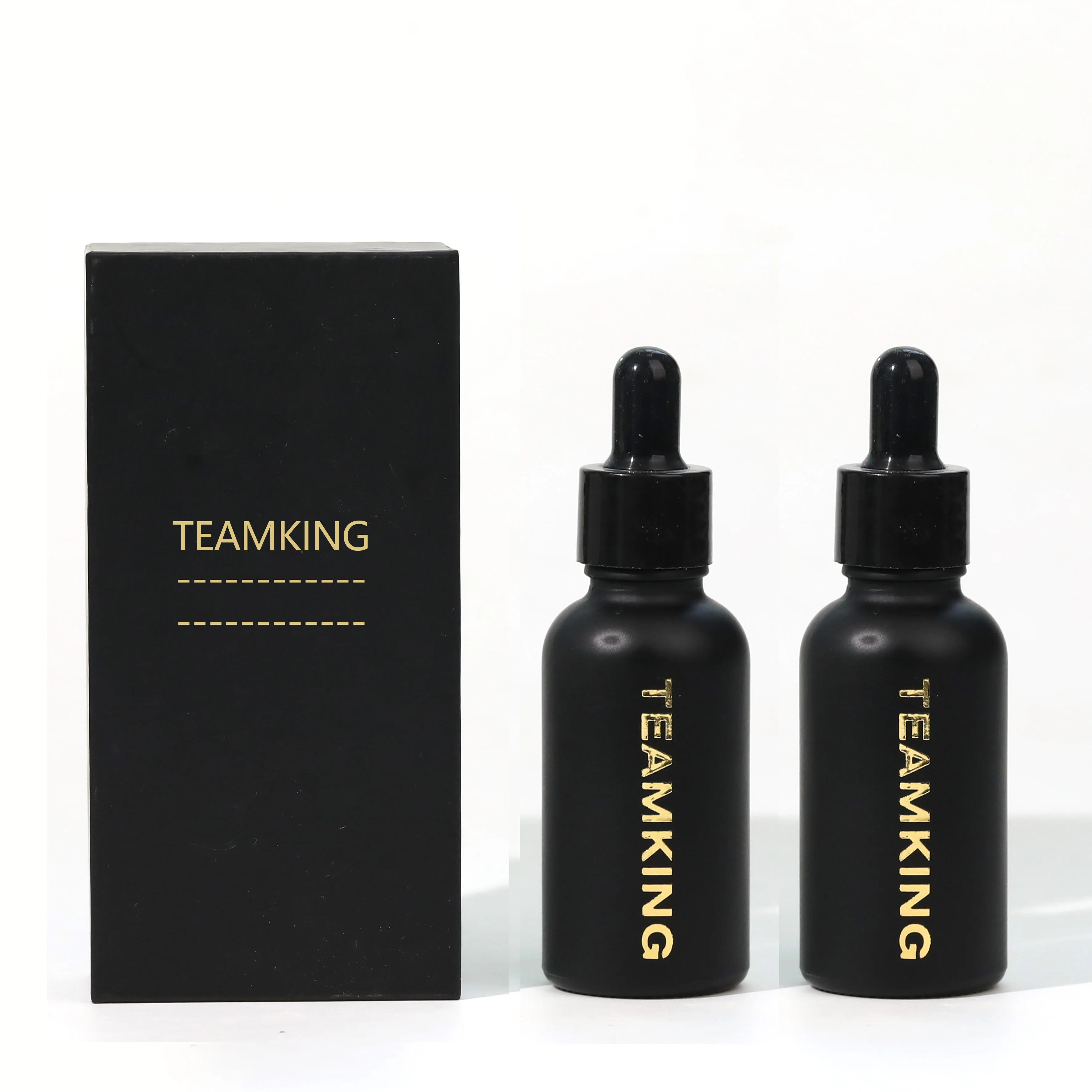 Cosmetics Reasonable Price Frosted Black Oil Dropper Bottle Flask With Black Dropper, 1Oz Glass Dropper Bottle