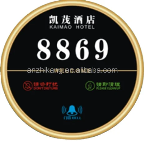 ANZHIK factory supply D3-TY-H Digital Room Door Number and Plate for Hotel, Apartment and House