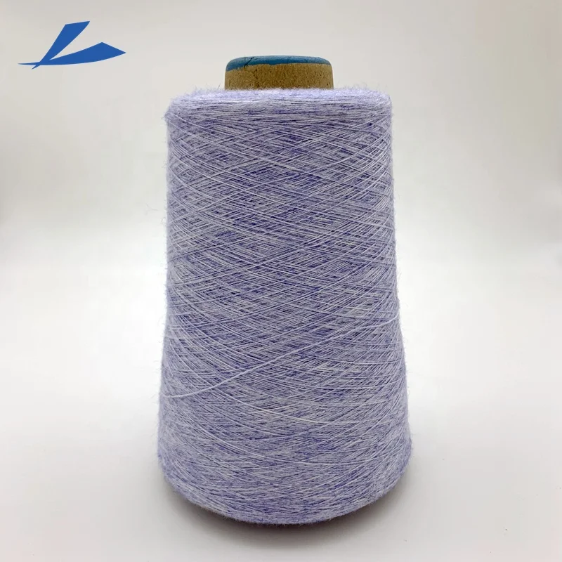 hot sale colored melange sunday angora yarn for sweaters 42%viscose/40%PBT/18% nylon for knitting