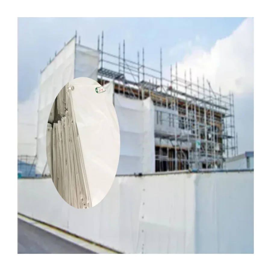 Custom Fireproof waterproof white vinyl tarp pvc tarpaulin manufacturer