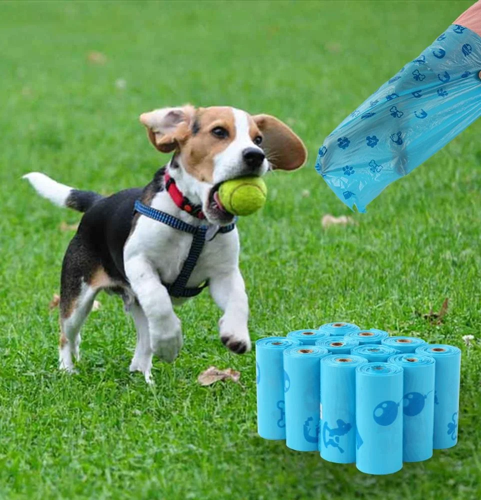 
Wholesale Pva Custom Printed Poop Bags Eco Friendly Pet Biodegradable dog poop bag with Dispenser and Leash Clip 