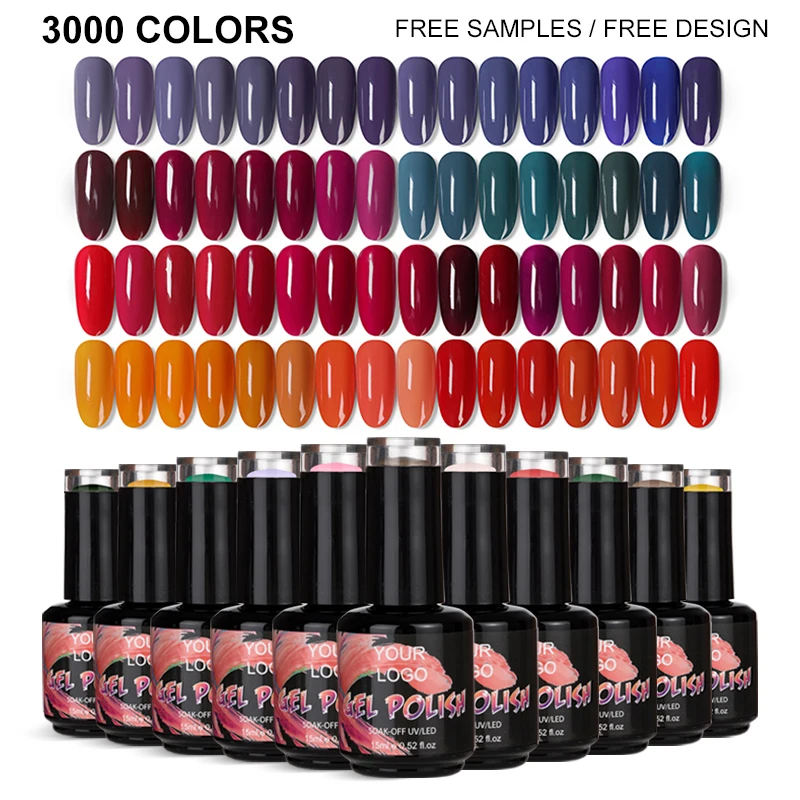 Заводская цена бесплатный образец собственная этикетка дизайн 3000 цвет Hema бесплатно 15 мл УФ
