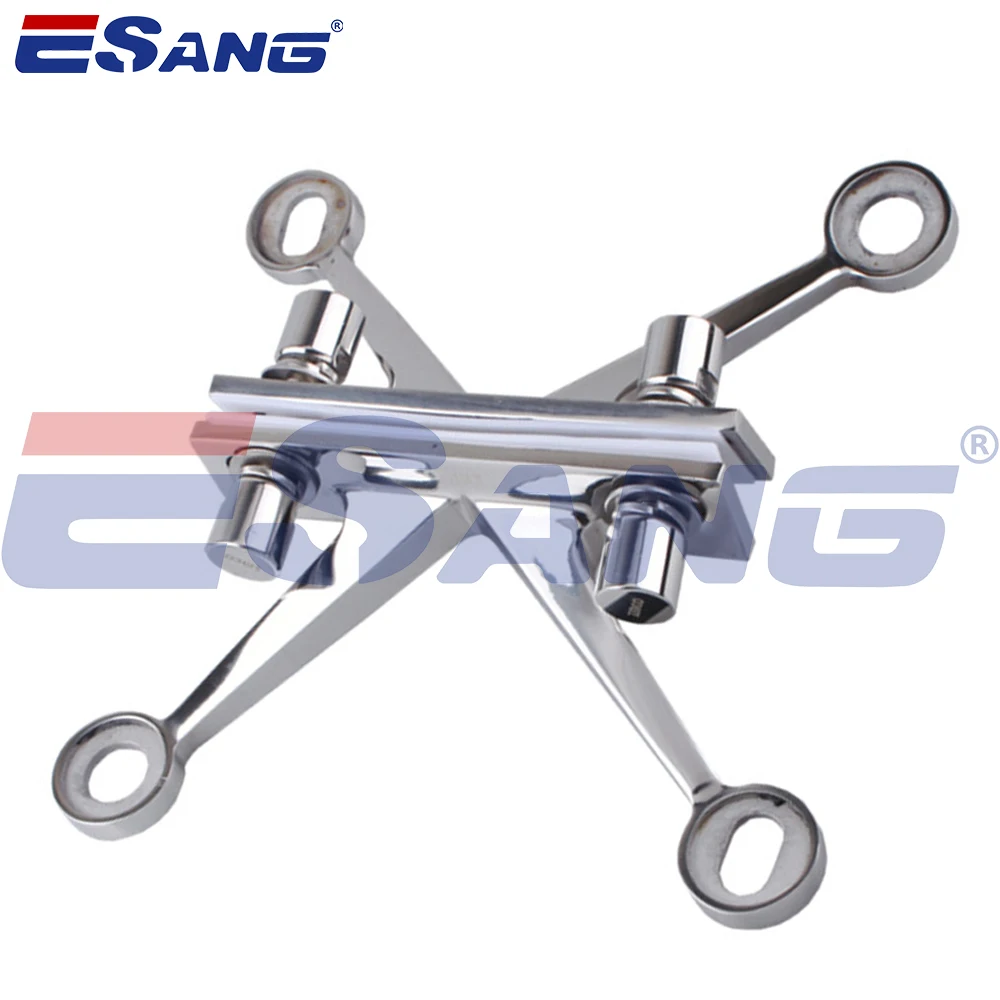 ESANG Building Hardware Glass Accessories Stainless Steel 4 Arms Glass Spider Connection