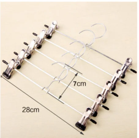 Metal clothes hanger For clothes underwear With 2 clips for socks underwear hanger for hotel