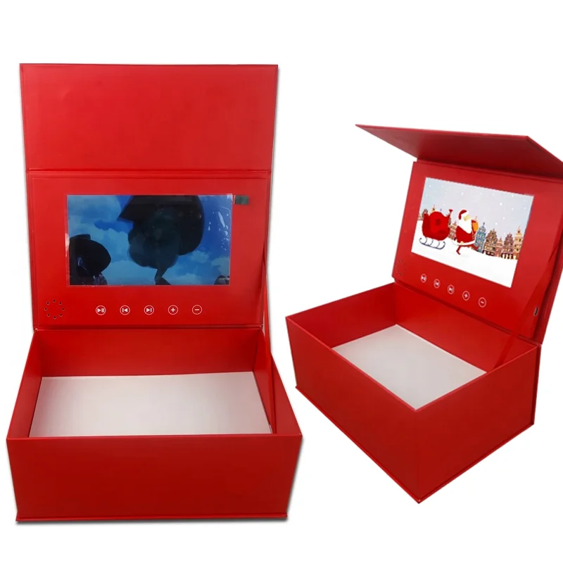 Wholesale Greeting Gift LCD Screen Video Player Video Brochure LCD Luxury Gift Video Box For Promotion