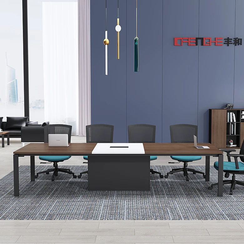 
6-8 Seats Person Luxury Wooden Curved Round Office Conference Table With Cheap Price 