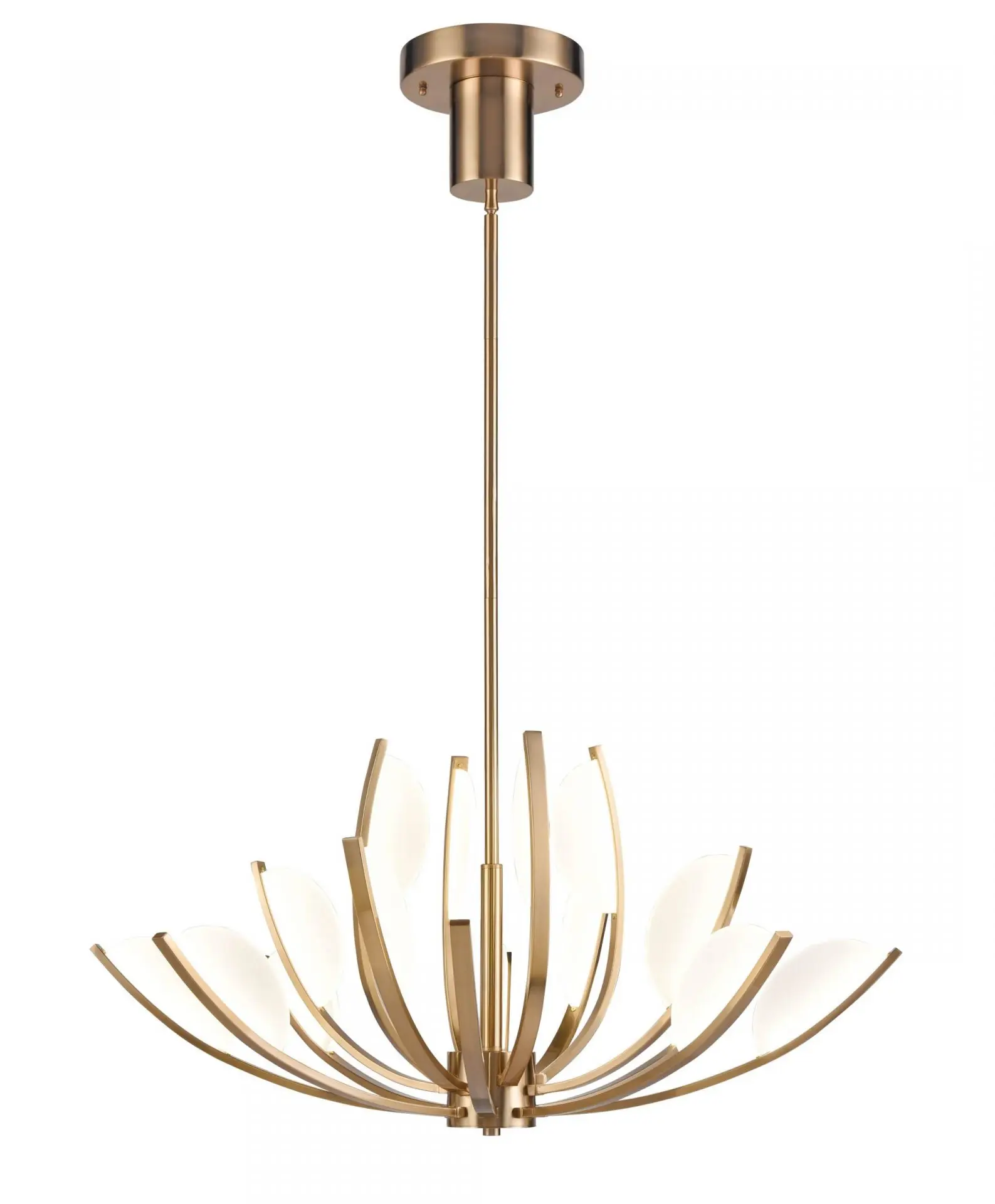 Nordic Modern Classical Acrylic Chandelier Retro Brushed Gold Pendant Light Kitchen Island Dinning Room Hallway