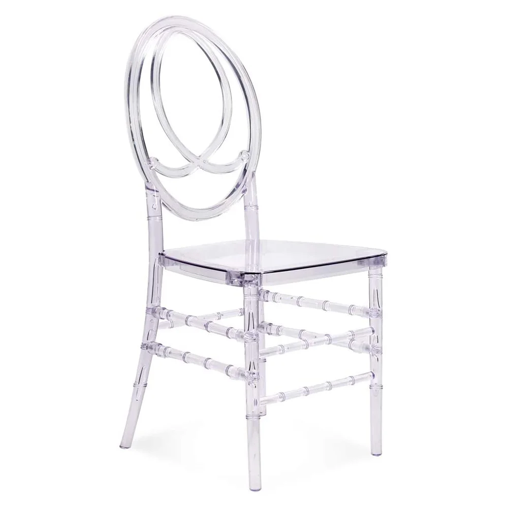 Outdoor Luxury Wedding Chair Hotel Event Banquet Crystal Plastic Wedding Acrylic Chair for Wholesale
